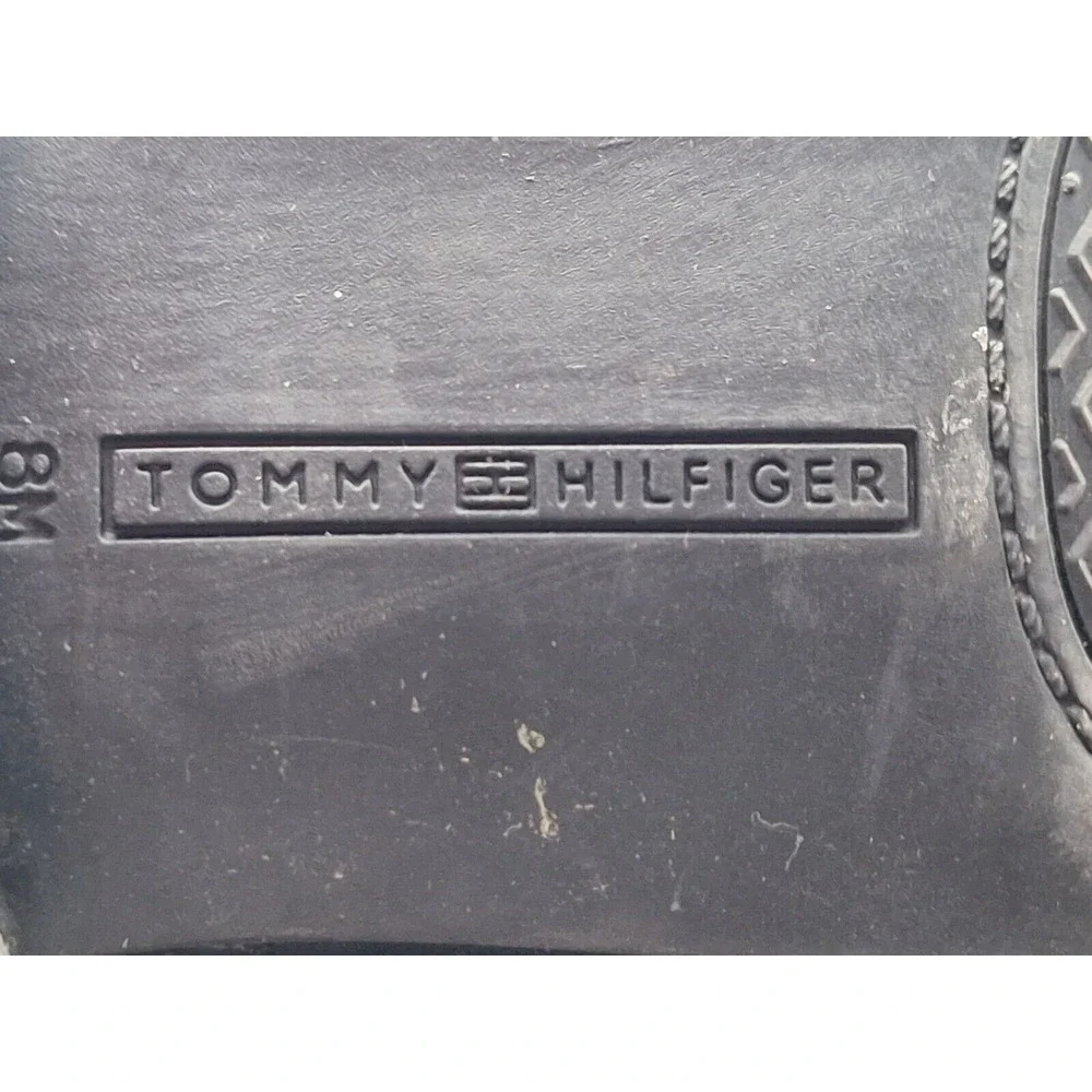 Tommy Hilfiger Black Leather Shoes 8M TW FABRIZIA Leather Upper Balance Man Made